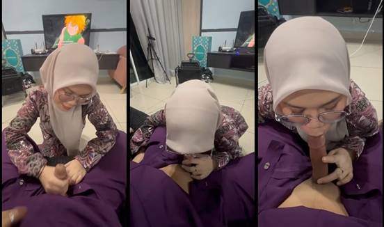 Bokepindoh selingkuh ibu guru jilbab malaysia blowjob